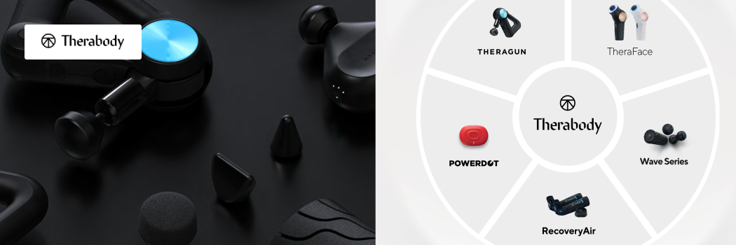 Stránka výrobce Therabody na B2B e-shopu Ingredi Europa